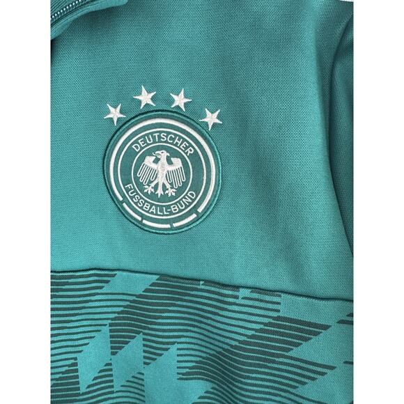 Adidas Germany 2018 Football Soccer Track Jacket Green CF2467 Zip Men's US XL - Picture 5 of 11